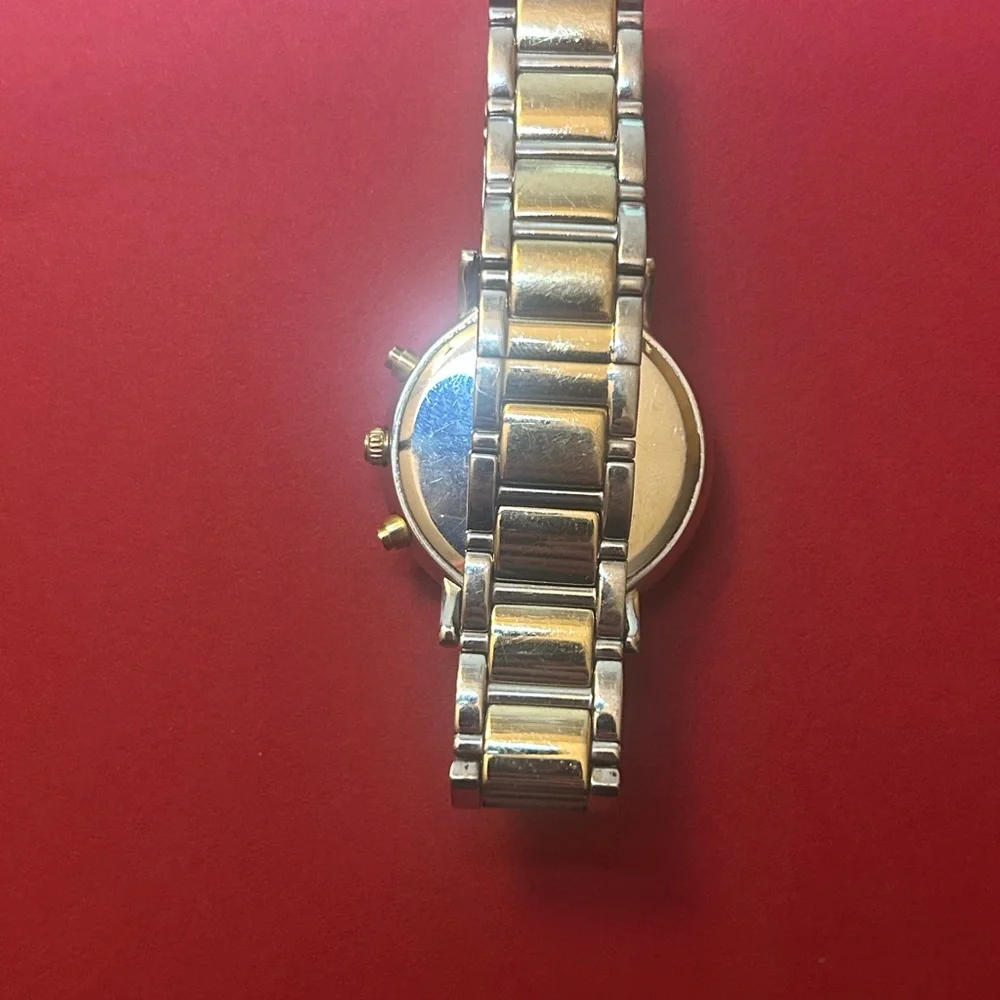 Kate Spade NY Two-Toned Chronograph Watch, “ Live Colorful” Back Water Resistant
